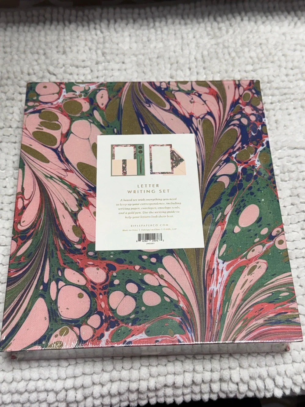 Rifle Paper Co. Florence Letter Writing Set Marble Stationery Boxed Set NWT